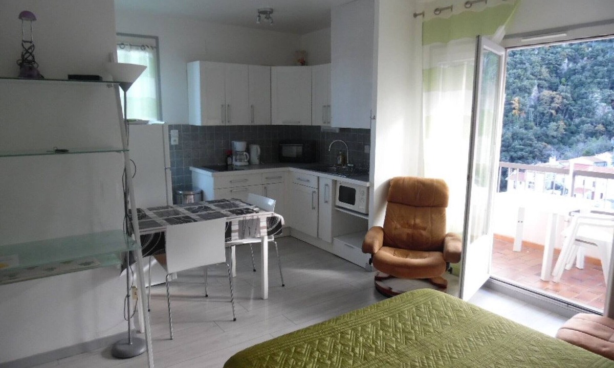 Amelie-les-Bains-Palalda Apartment | Bright studio with balcony and terrace, pets allowed, secure parking, near thermal baths