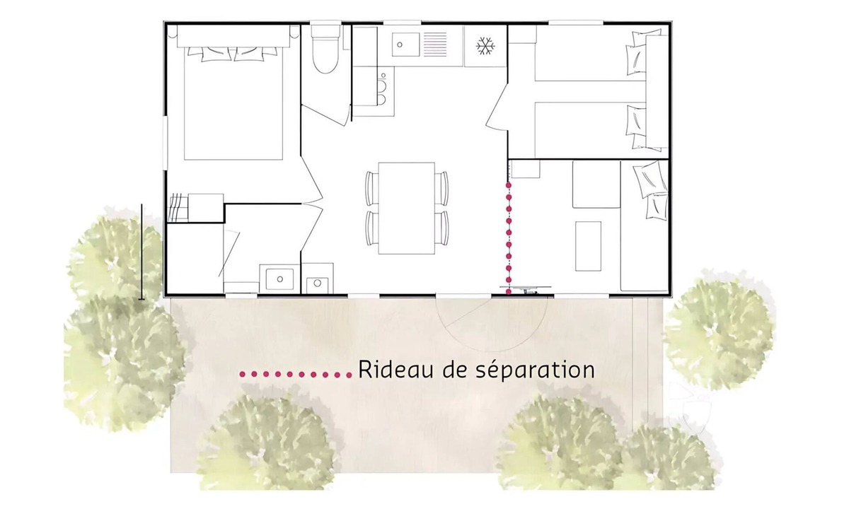 Payrac House | Camping Sunêlia Le Séquoia * - Mobil home Prestige Plus 32m² 2 chambres - climatisé 5 personnes