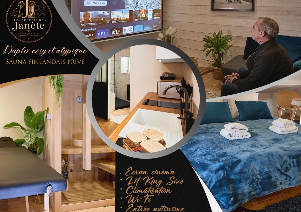 Riom Apartment | Duplex Sauna Cinéma
