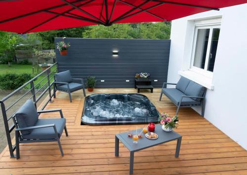 Saint-Nicolas-de-Redon House | Gîte Le Berceau du Marin 4 chambres terrasse & spa Redon centre 300m