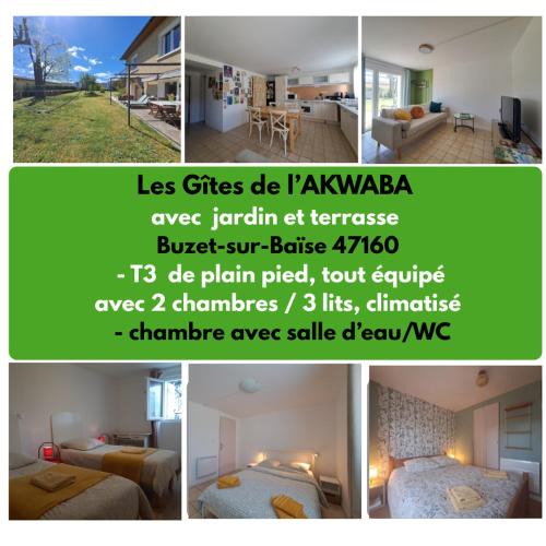 Buzet-sur-Baise Apartment | Gîtes de l'AKWABA hébergements T2 et T3 et 1 chambre à la nuitée