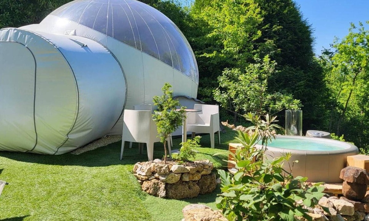Dormans RV Rental | Glamping 'Les Bulles Du Coq De Champagne' with Mountain View, Jacuzzi and Wi-Fi