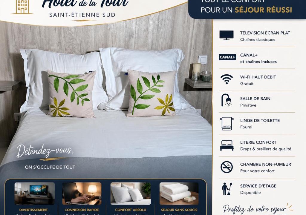 Le Chambon-Feugerolles Hotel | HOTEL De La Tour Saint Etienne SUD