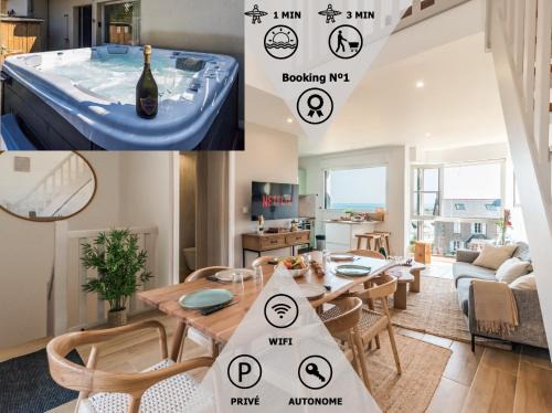 Trevou-Treguignec House | JACUZZI professionel Les pieds dans l'eau plage à 50 m
