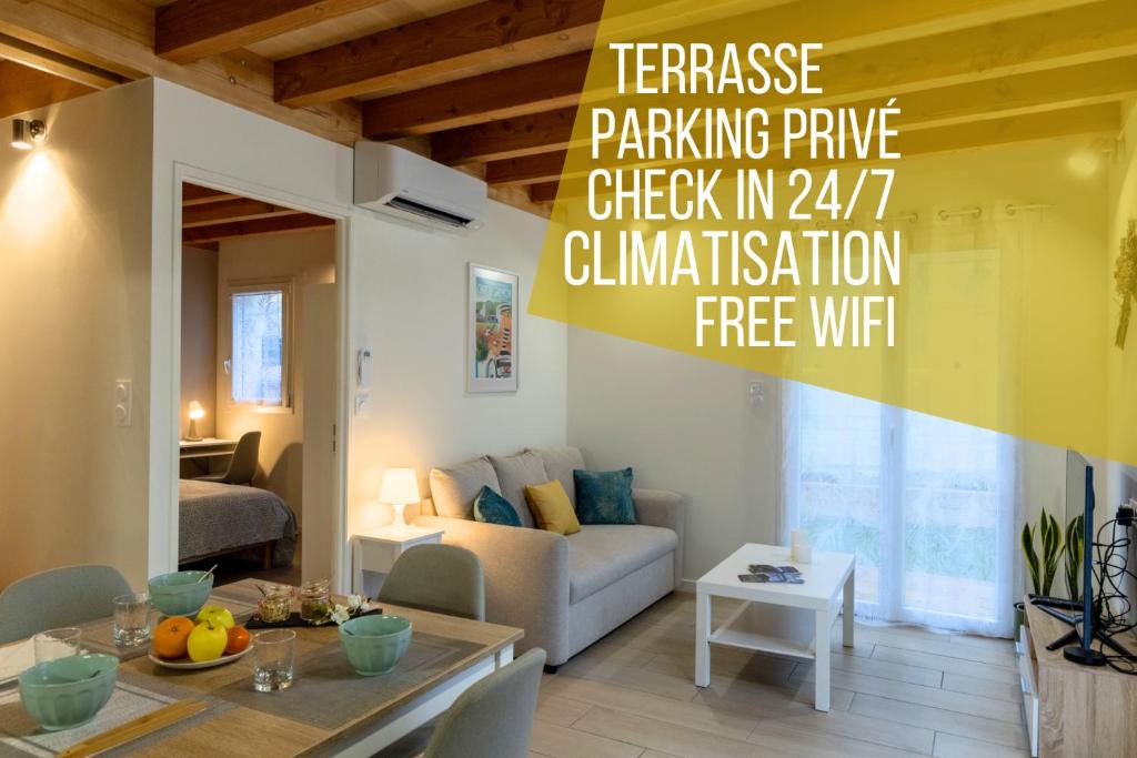 Chatel-Guyon Apartment | La Clé des Champs - Terrasse - Clim