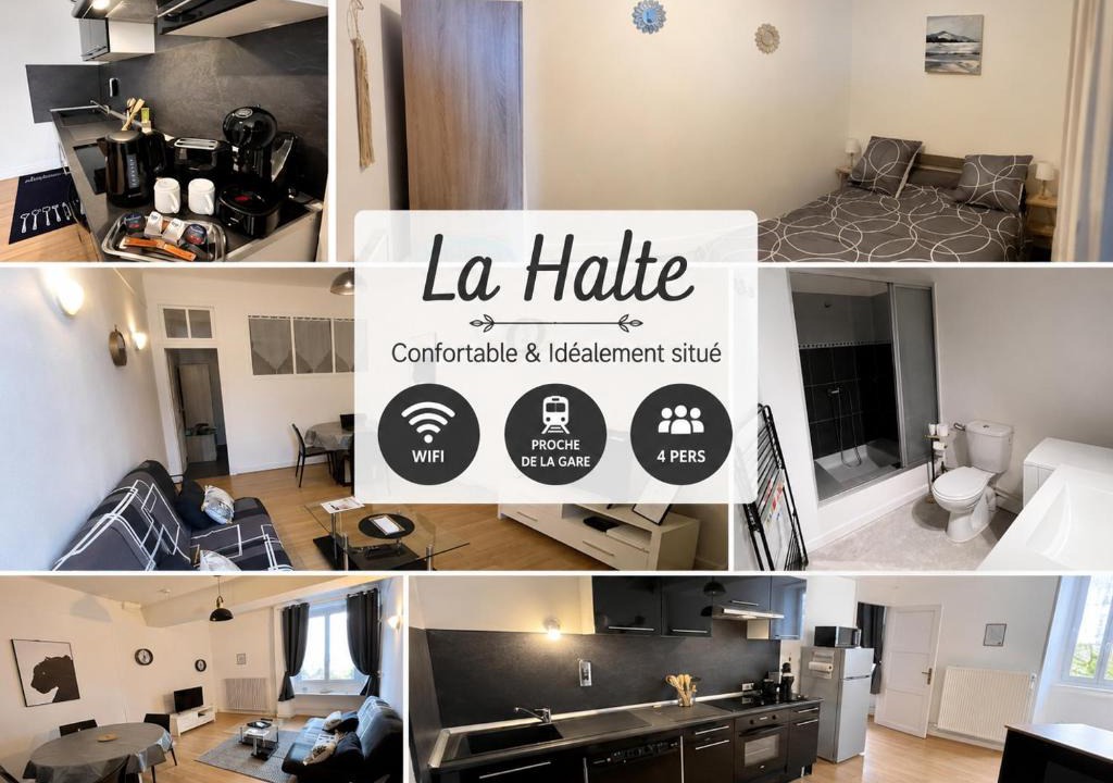 Issoudun Apartment | La Halte - Comfortable Flat near Station & Old Town