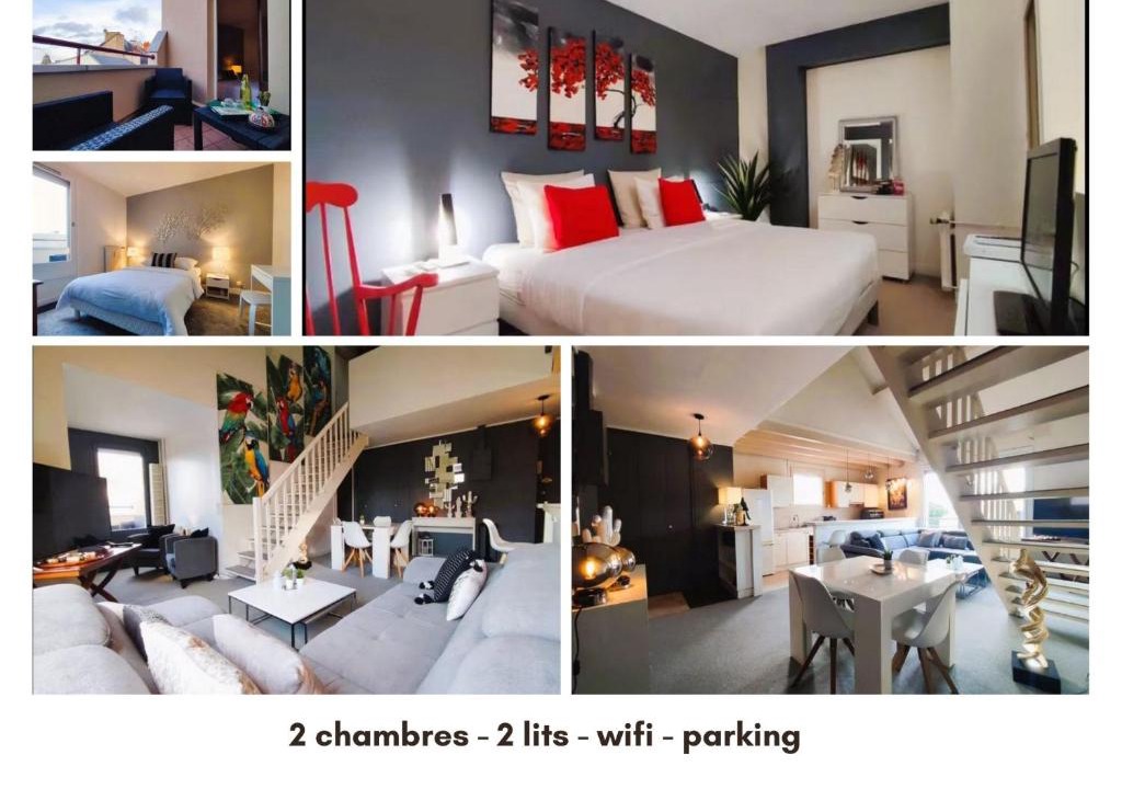 Chateauroux Apartment | Le Duplex du Marche-centre-parking prive-balcon
