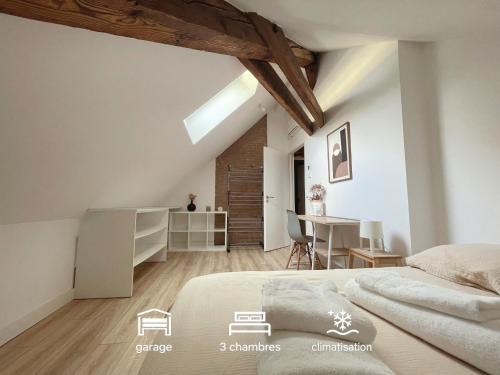 Quartier Hyper-Centre Apartment | Le nid des bergers - Championnet 3 rooms, garage, clim a-c