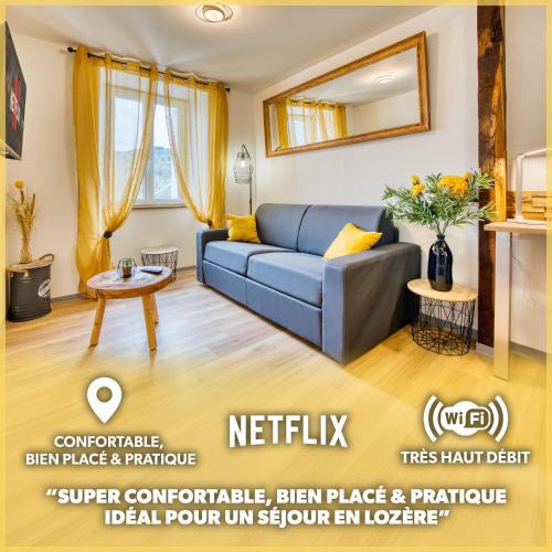 Banassac Apartment | Les Hourtous Netflix Wi-Fi Fibre Terasse 4 pers