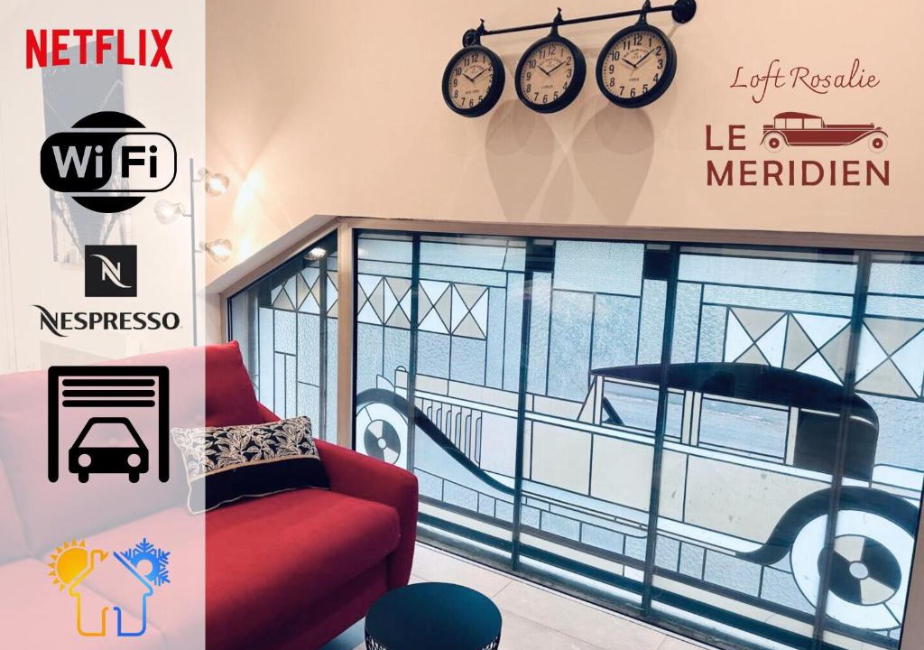 Charbonnieres-les-Bains Apartment | Loft ROSALIE - Le Méridien #Parking #Lave-linge #Clim #Netflix