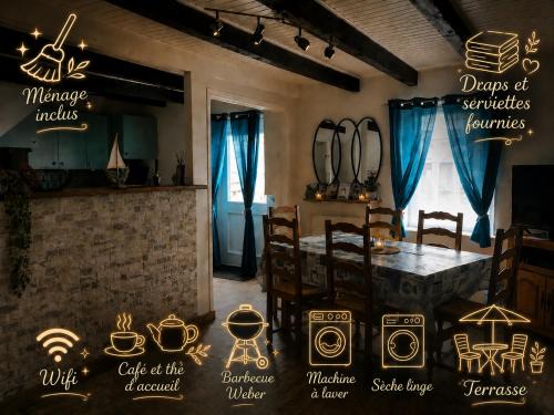 Languidic House | Maison en pierre pour 6-jardin &animaux bienvenus