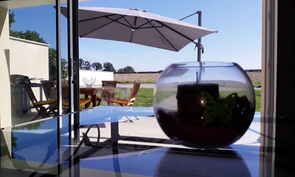 Chalain-le-Comtal Cottage | Modern cottage with shared pool and shaded terrace