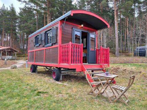 Usson-en-Forez Apartment | Roulotte nature, animaux admis - 3 pers. - FR-1-496-395