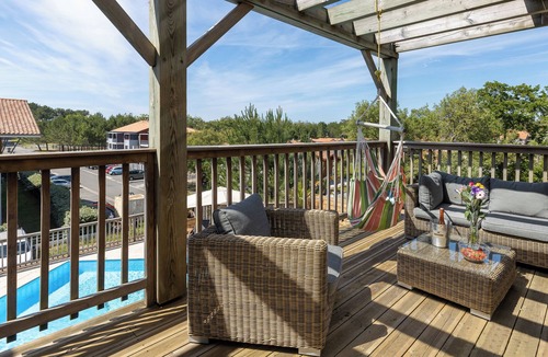 Moliets-et-Maa Villa | 4* Gallery Villa in Moliets, 15 p, heated pool, ensuite rooms/close 2 beach