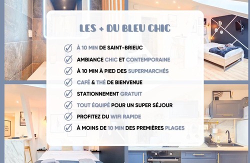 Yffiniac Apartment | Bleu Chic Élégance Contemporaine - Proche Mer