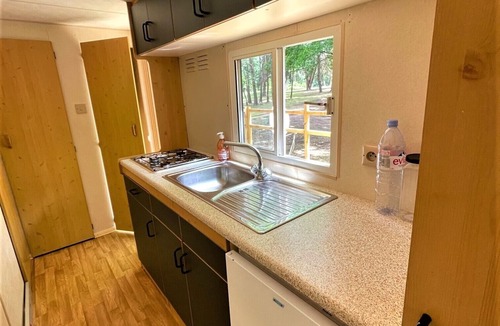 Braize RV Rental | Bungalow 'Charmant Mobile Home En Foret' with Shared Pool, Private Terrace and Shared Garden