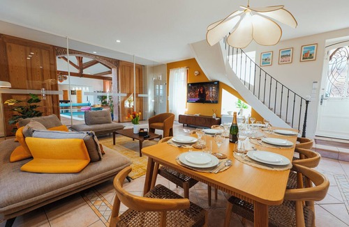 Amelie-les-Bains-Palalda House | Casa Vamaë: Indoor Pool, Movie Theater, and Garden