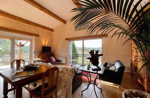 Retournac Cottage | Charming Cottage with Panoramic Valley Views, Fireplace, and Baby Equipment in Tranquil Village