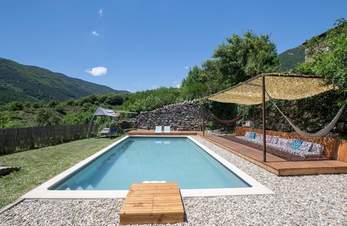 Valgorge Cottage | Farmhouse 'La Ferme De Chalas' with Mountain View, Private Pool and Wi-Fi