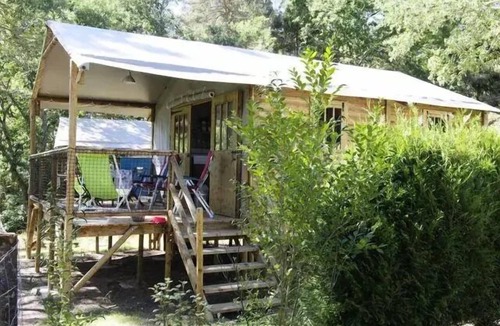 Saint-Paulien House | Flower Camping La Rochelambert * - Lodge Wood 4 Seasons Comfort 37m2 (2 bedrooms) including covered terrace 12m2 + River side 4 people