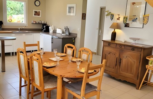 Saint-Germain-sur-Ay House | Holiday Home “Les 3 Mésanges” with Private Terrace, Garden, and Wi-Fi