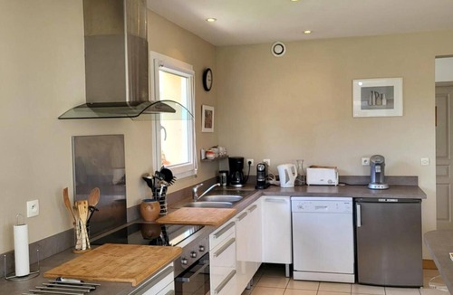 Saint-Germain-sur-Ay House | Holiday Home “Les 3 Mésanges” with Private Terrace, Garden, and Wi-Fi