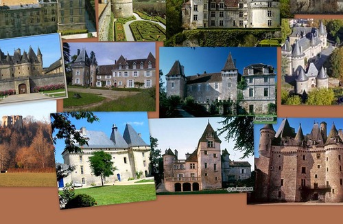 Saint-Jory-las-Bloux Villa | house fenced and wooded green Perigord overlooking castle