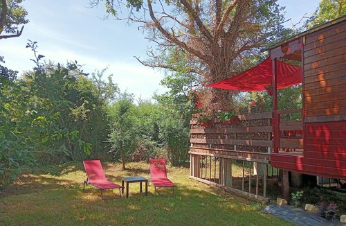 Lurcy-Levis Cabin | La Libellule, a travel trailer with a private spa in the countryside