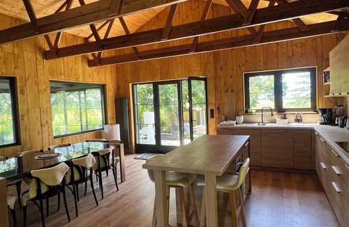 La Chapelle la Reine House | Large wooden cottage with swimming pool 4 bedrooms/4 bathrooms and tiny house possible