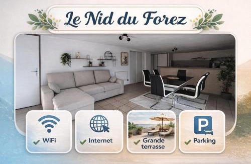 Precieux Apartment | 'Le Nid du Forez' appartement 2 chambres , parking gratuit & calme