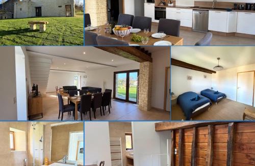 Longues-sur-Mer House | Le Pressoir, maison en pierres rénovée, au calme, grand jardin, vue dégagée sur les champs, belle terrasse, 3 chambres, 2 sdb, 2 WC, parking privé, 5 kms de Bayeux et 7 kms plage d'Arromanches au coeur des plages du débarquement