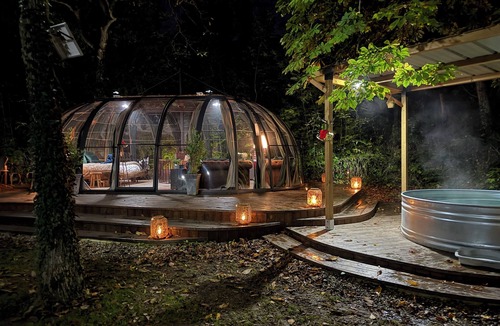 Contigny Cabin | Le Repère du Bûcheron: cosy bubble with Nordic bath for an authentic stay