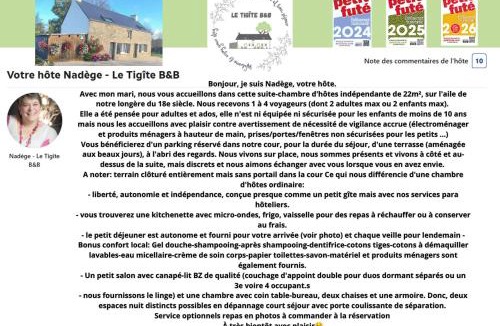 Allaire Bed & Breakfast | Le Tigîte B&B entrée privée-petit déj-linge inclus