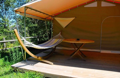 Eclassan House | Lodge Insolite Nature Canada 2 rooms without bathroom - 25 m2 + 15 m² covered terrace 4 persons