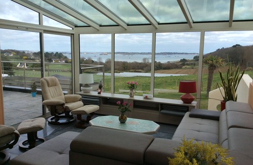 Ploubazlanec House | Magnificent gîte with sea view, heated indoor pool facing Brehat Island
