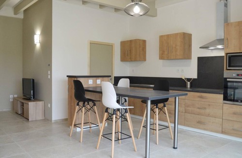 Chalain-le-Comtal Cottage | Modern cottage with shared pool and shaded terrace