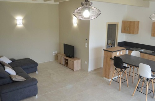 Chalain-le-Comtal Cottage | Modern cottage with shared pool and shaded terrace