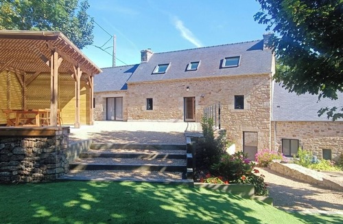 Ploudalmezeau Villa | Moulin de Kerloroc:Charming Breton Mill with Indoor Pool and Games for 11 Guests