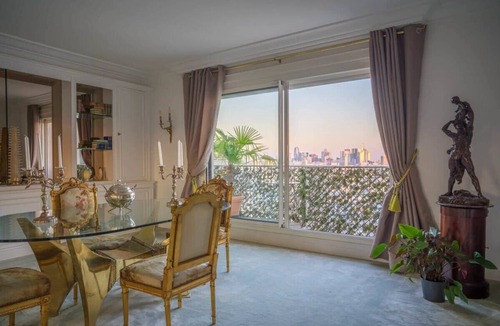 Porte-Dauphine Apartment | Paris Penthouse: Terraces with Eiffel & Arc Views
