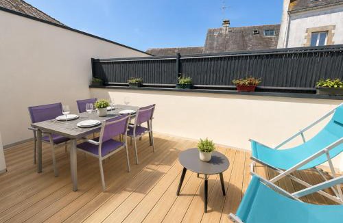 Auray Apartment | Plein centre Auray - Grand duplex 2 suites avec terrasse ensoleillée