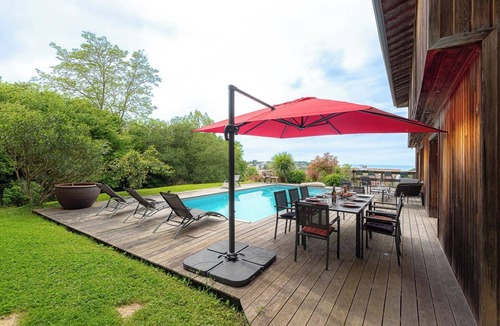 Saint-Jean-de-Luz House | Red cedar villa with stuning views at the ocean and mountains