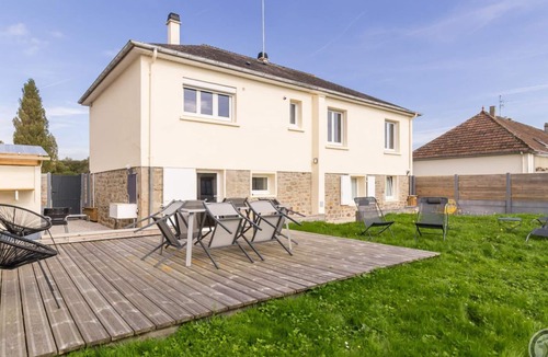 Quettehou Cottage | Renovated house with enclosed garden and historic view