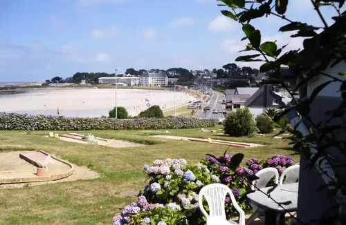 Trevou-Treguignec Apartment | Residence Les Terrasses de la Plage - Studio 2 People Terrace - Sea view
