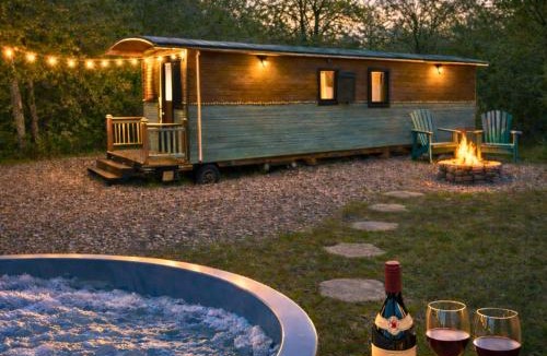 Antully Ski Chalet | Roulotte de charme avec bain nordique et brasero - Autun, Morvan