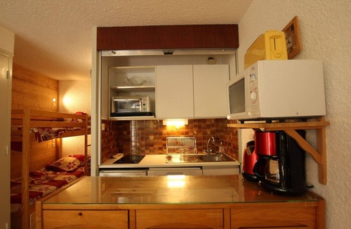 Chantemerle Apartment | Studio for 4 in Serre-Chevalier with balcony, parking, pets allowed