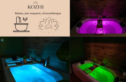 Plouay Apartment | Suite Kozhi - Balnéo privative, Billard, Vidéoprojecteur - Proche Lorient