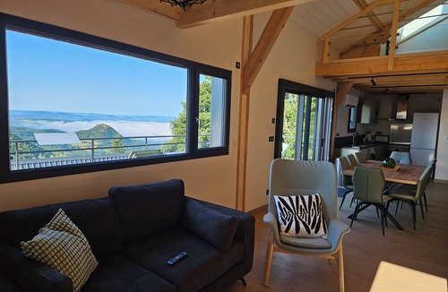 Queyrieres Ski Chalet | Testavoyre: Gîte* with breathtaking views of the Haute Loire mountains.