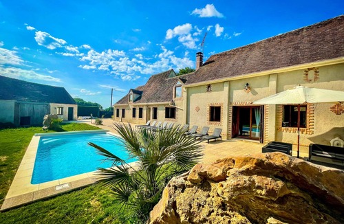 Saint-Hilaire-les-Andresis Villa | Villa Cocorico (45) 30 pers-piscine-1h30 Paris