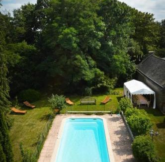 Langoelan Villa | Villa en campagne à Langoëlan - Piscine privée