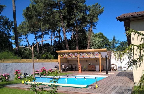 Cazaux Villa | VILLA TENY Classée 3* piscine chauffée BASSIN d'ARCACHON 5 CH 12 pers.